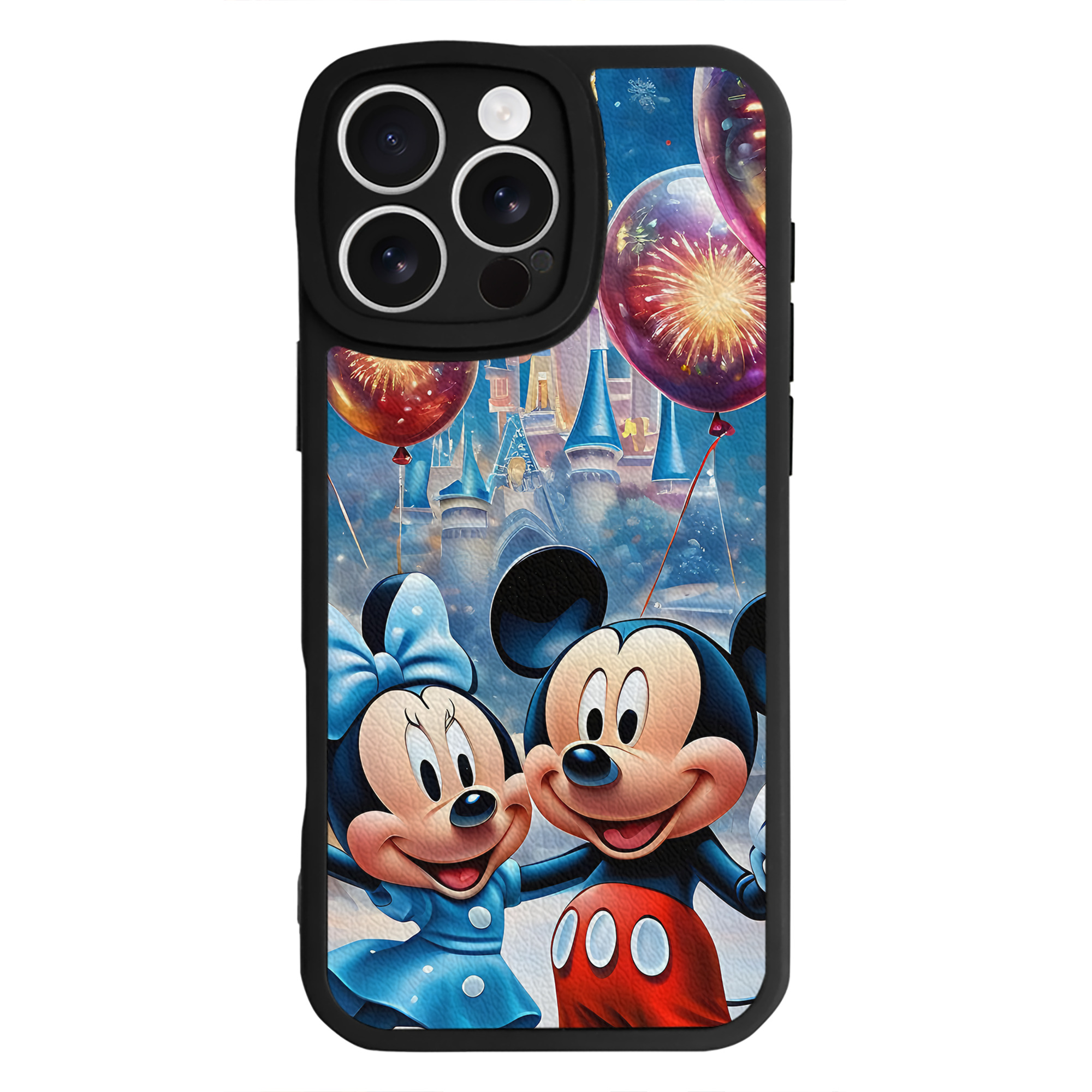 （画像用） ミッキーマウス Mickey Mouse 【iPhone 16シリーズ対応】シリコンスマホケース（レザー調） 材質：シリコン
